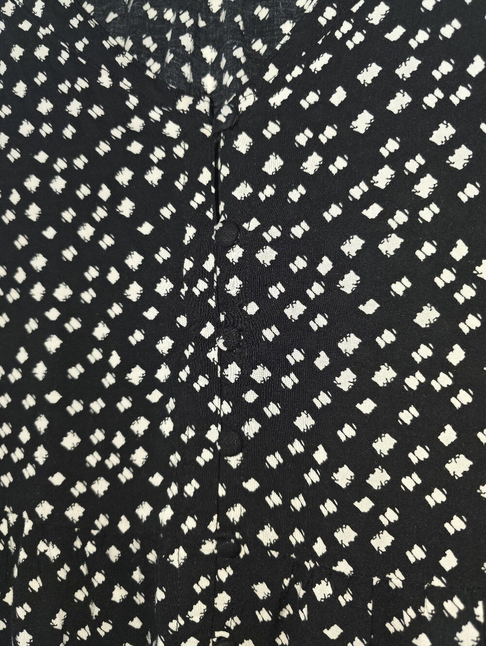 Maeve By Anthropologie Black And White Polka Dot Button Front Swing Blouse Small - Picture 4 of 7